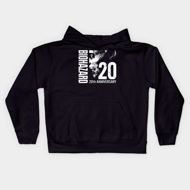 Resident Evil - 20th Anniversary Japanese With Anniversary Text Kids Hoodie by Gekidami